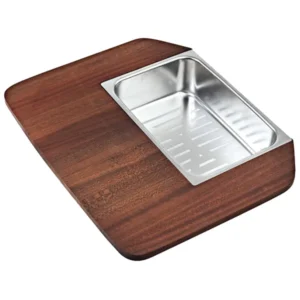 TÁBUA DE MADEIRA + CESTO INOX TEKA - 40199230